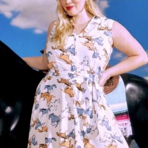 MODCLOTH Sleeveless Print Dress, Size Medium (M)